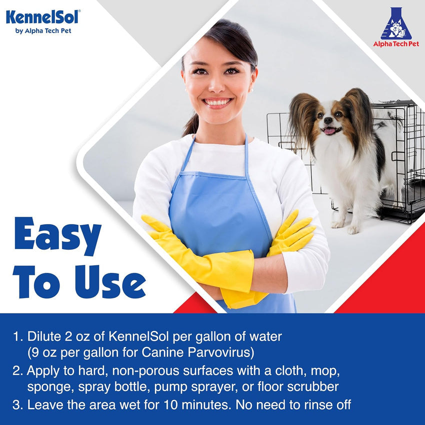 1-Step Kennel Cleaner - EPA Registered Liquid Concentrate Disinfectant and Deodorizer. Effective Against Bacteria and Viruses - 5 Gallons by Alpha Tech Pet