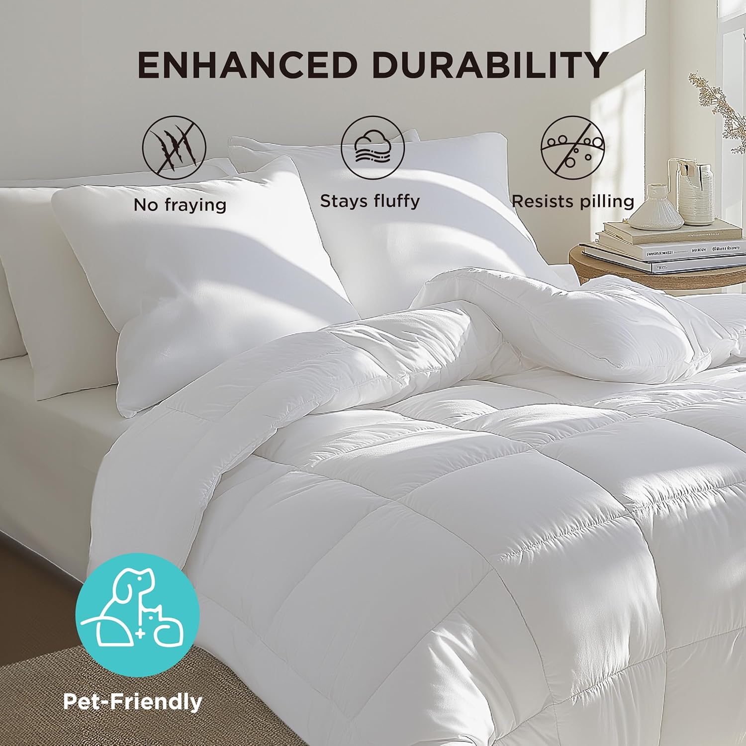 Quilted Comforter/Down-Alternative Comforter – Queen Size.