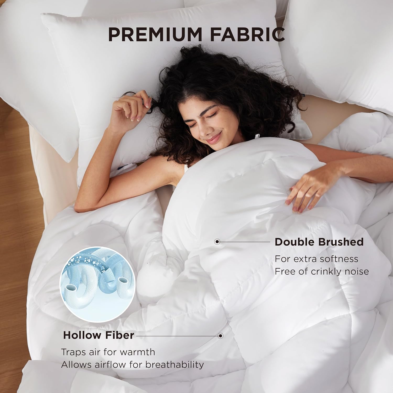 Quilted Comforter/Down-Alternative Comforter – Queen Size.