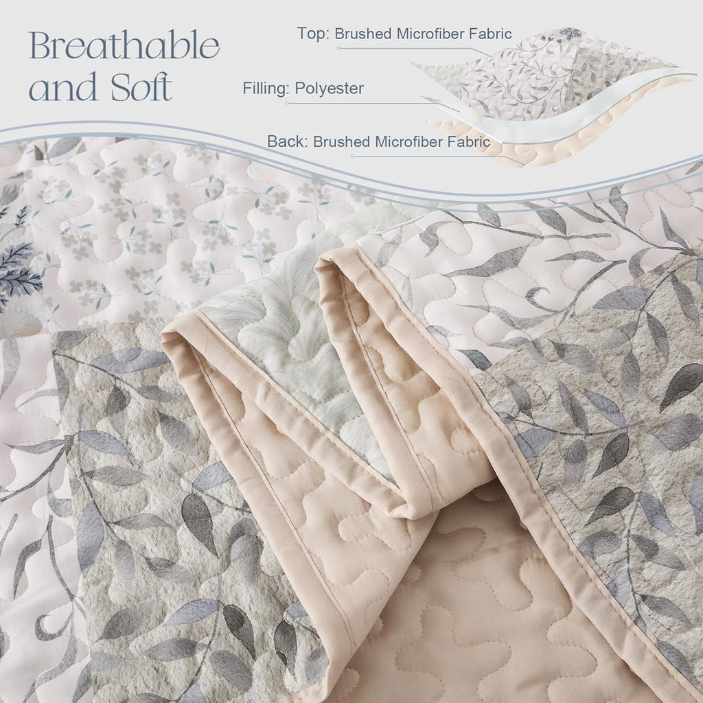 Reversible Bohemian-style quilted blanket (Queen Size).