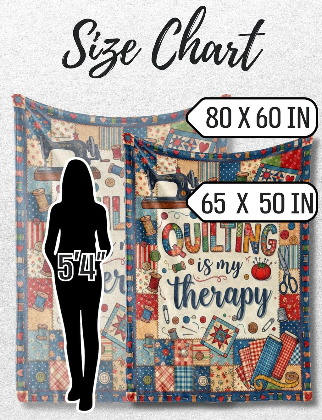 Quilting-themed throw blanket—a gift for quilting enthusiasts.
